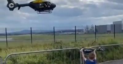 Watch: the wonderful moment the police helicopter made a four-year-old boy's day - www.manchestereveningnews.co.uk