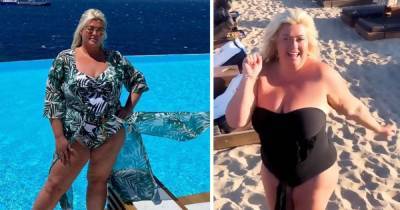 Gemma Collins continues to show off her new found confidence in another swimsuit as she bids farewell to Mykonos - www.ok.co.uk - Spain - Greece