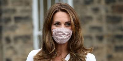 Kate Middleton Wears a White Summer Dress and Floral Face Mask for a Baby Bank Visit - www.harpersbazaar.com - city Sheffield