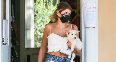 Kaia Gerber Pays a Visit to Pet Store with Puppy Milo - www.justjared.com - Malibu