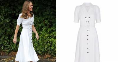 Kate Middleton dazzles in white shirt dress, get the look from just £18 - www.ok.co.uk - city Sheffield