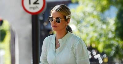 Stylish Vogue Williams takes newborn Gigi and big brother Theodore out for stroll in chic double pram - www.ok.co.uk - Ireland