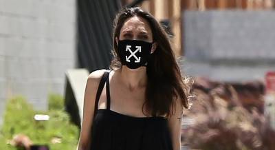 Angelina Jolie Wears an Off-White Face Mask While Shopping in Los Feliz - www.justjared.com