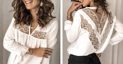 This Lace-Back Blouse Is One of the Most Beautiful Pieces We’ve Seen - www.usmagazine.com