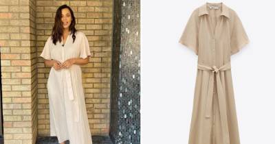 Rochelle Humes looks chic in summer perfect shirt dress – get the look here - www.ok.co.uk - Britain