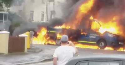 WATCH: Dramatic video shows van engulfed in flames near Prestwick Airport - www.dailyrecord.co.uk