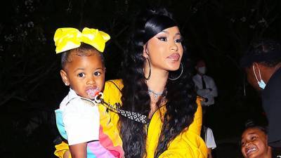 Cardi B Stuns In Sheer Lime Green Dress While Partying With Her Adorable Daughter Kulture, 2 - hollywoodlife.com