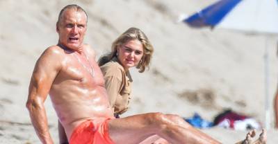 Dolph Lundgren, 62, Hits the Beach with His Fiancee Emma Krokdal, 24 - www.justjared.com - Malibu