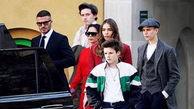 Victoria Beckham’s Sons Brooklyn, 21, Romeo, 17, Cruz, 15, Look Just Like Their Dad David In Sweet New Pic - hollywoodlife.com