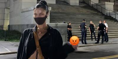 Bella Hadid Flips Off the NYPD for Not Wearing Masks - www.marieclaire.com - New York - New York - county Hall - county Andrew