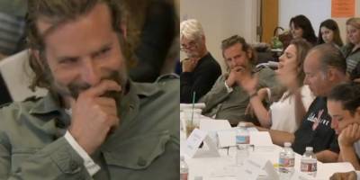 Bradley Cooper's Eyes Are Glued to Lady Gaga in This Rare 'A Star Is Born' Table Read Clip - www.harpersbazaar.com