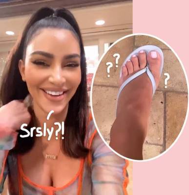 Kim Kardashian Sets The Record Straight After Confused Fans Insist She Has SIX Toes! - perezhilton.com