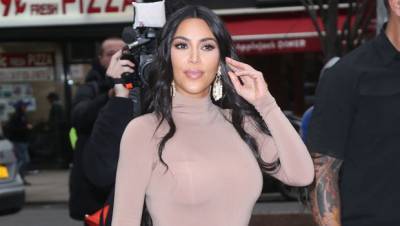 Kim Kardashian Pulls Her Dress Up Shows You How To Look ‘Snatched’ With Her New SKIMS Line – Watch - hollywoodlife.com
