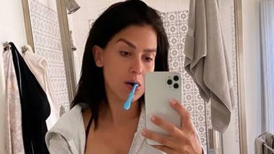Hilaria Baldwin Shares Photo 'Multitasking' While Breastfeeding Son & Brushing Her Teeth - www.justjared.com