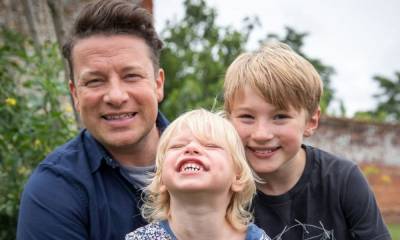 Jamie Oliver sends fans wild with rare picture of son River picking up vegetables - hellomagazine.com