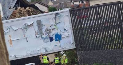 Side of building collapses after strong winds batter Hamilton - www.dailyrecord.co.uk - Scotland - county Hamilton