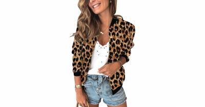 This Leopard Bomber Jacket Will Get You Excited for Colder Weather - www.usmagazine.com