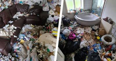 'The house was one giant bin' - pictures show shocking state of home occupied just one week before removers drafted in - www.manchestereveningnews.co.uk - Manchester