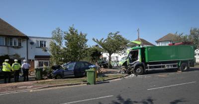 Lorry driver dies after crashing into house leaving child fighting for life in hospital - www.dailyrecord.co.uk - London