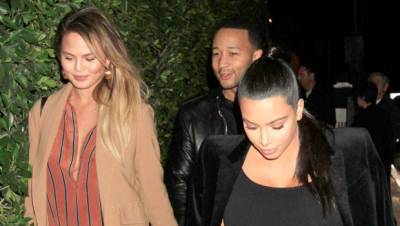 Chrissy Teigen Defends Pal Kim Kardashian After Backlash Of SKIMs Maternity Line - hollywoodlife.com