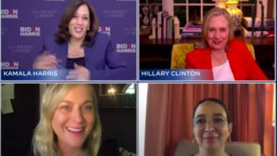 Kamala Harris Asks Maya Rudolph and Amy Poehler About Their Impressions of Her and Hillary Clinton - www.etonline.com - California
