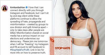 Kim Kardashian 'freezes' Facebook, Instagram due to 'hate, propaganda' - www.msn.com