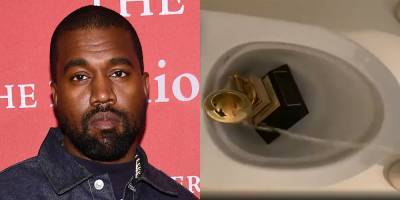 Kanye West Seemingly Urinates on His Grammy Award Statue in Shocking Video - www.justjared.com