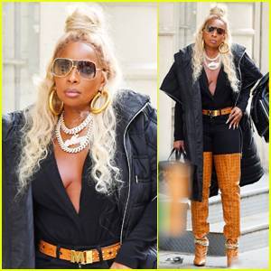 Mary J. Blige Rocks Head-to-Toe MCM While Filming New Project in NYC - www.justjared.com - New York
