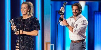 Carrie Underwood & Thomas Rhett Both Win Entertainer of the Year in First-Ever Tie at ACM Awards 2020! - www.justjared.com - Tennessee