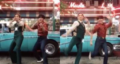 BTS singers J Hope and V light up our feed with their Dynamite dance challenge; Watch Video - www.pinkvilla.com - Britain