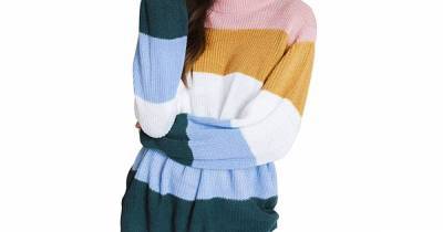 This Color-Blocked Knit Sweater Is the Ultimate Fall Fashion Essential - www.usmagazine.com