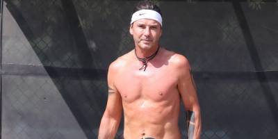 Gavin Rossdale Works Up a Sweat During a Tennis Session - www.justjared.com - city Kingston - city Studio