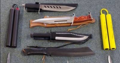 Nunchucks and large knives amongst haul of weapons found in Manchester home - www.manchestereveningnews.co.uk - Manchester