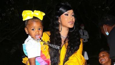 Cardi B’s Daughter Kulture, 2, Models Corn Rows A $2,140 Louis Vuitton Backpack — See Pics - hollywoodlife.com