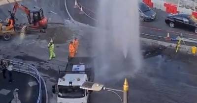 'I really like the new water feature': Burst pipe hits controversial Great Ancoats Street roadworks project - www.manchestereveningnews.co.uk