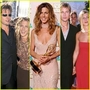 Emmys Fashion: See All of Jennifer Aniston's Red Carpet Moments, Including 4 Years with Brad Pitt! - www.justjared.com
