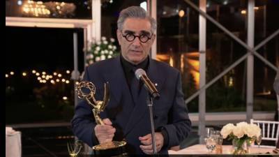 Eugene Levy Earns First Acting Emmy For ‘Schitt’s Creek’, Thanks Son Dan Levy For “Brilliantly Guiding” Pop show - deadline.com - county Levy