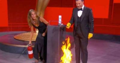 Jennifer Aniston Puts Out Fire On Emmys Stage And Now We're On A Break From 2020 - www.msn.com - Centre