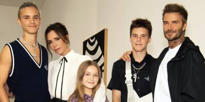 Victoria Beckham's Family Show Their Support at London Fashion Week Show - www.harpersbazaar.com