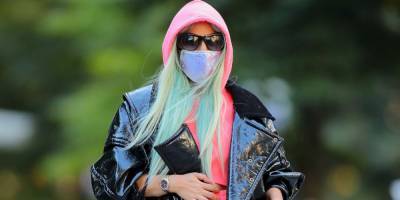 Lady Gaga Wears Hot-Pink Sweats and a Shiny Black Trench Coat During a Shopping Spree - www.harpersbazaar.com - New York