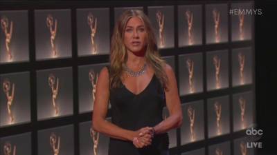 See All Jennifer Aniston's Chic Outfits at the Emmys -- and Get Her Loungewear Look! - www.etonline.com