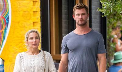 Chris Hemsworth Goes Barefoot While Leaving a Restaurant with Wife Elsa Pataky - www.justjared.com - Australia - county Bay