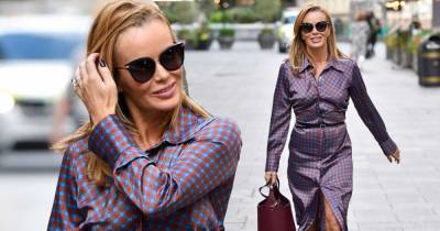 Amanda Holden looks glam in a chic shirt dress as she leaves Heart FM - www.msn.com - Britain - county Berkshire