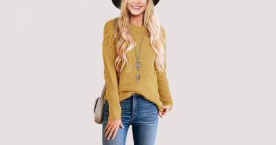 This Waffle-Knit Sweater Is Breathable, Beautiful and Affordable - www.usmagazine.com
