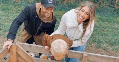Stacey Solomon continues her autumn obsession as she takes Rex pumpkin picking with Joe Swash - www.ok.co.uk