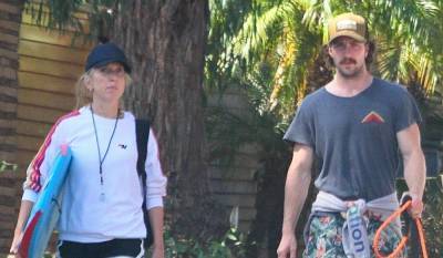 Aaron Taylor-Johnson Goes Barefoot While Walking the Dogs with Wife Sam - www.justjared.com - Malibu