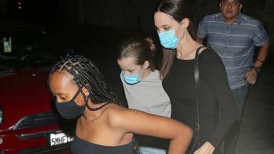 Angelina Jolie Spends National Daughter’s Day With Zahara, 15, Vivienne, 12, At Hollywood Hotspot - hollywoodlife.com