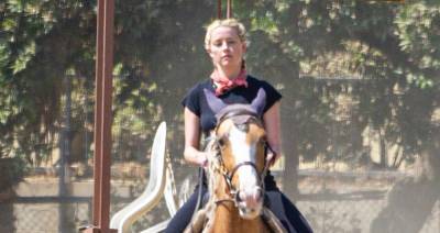 Amber Heard Spends the Afternoon Horseback Riding! - www.justjared.com - Los Angeles