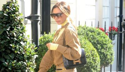 Victoria Beckham Shows Off Chic Style with Bright Blue Heels - www.justjared.com - London