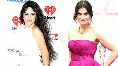 Camila Cabello Idina Menzel Cozy Up Together In Behind The Scenes Pic From ‘Cinderella’ Set - hollywoodlife.com